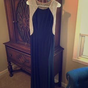Black evening gown.